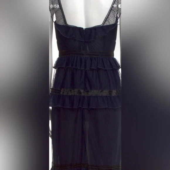 Jonathan Simkhai Black Midi Dress bustier 2 xs - Picture 3 of 8